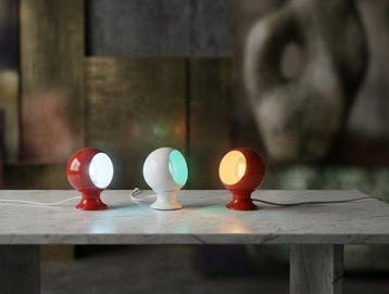 Tafellamp (3) - Eyeball Rood & Wit/Blauw - Metaal - Set 3