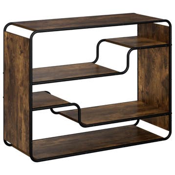 vidaXL Dressoir Gerookt eiken 98 x 37.5 x 75.5 cm Bewerkt, Verzenden, Nieuw, Overige houtsoorten, Minder dan 50 cm