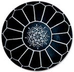 Poef Leder - Zwart, Verzenden, Nieuw