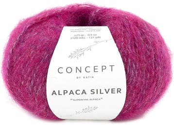 Katia Concept Alpaca Silver - 271 Fuchsia - Glansgaren, Ophalen of Verzenden, Nieuw