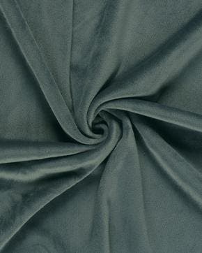 Velvet Fleece Brushed Staal Blauw, Hobby en Vrije tijd, Stoffen en Lappen, Blauw, Nieuw