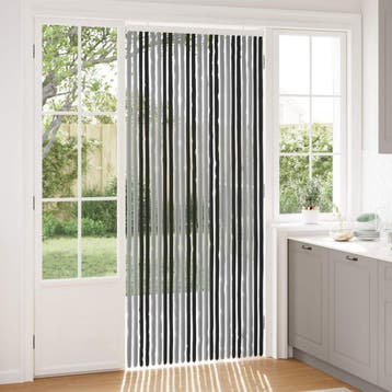 vidaXL Insecten Gordijn Chenille Grijs en zwart 100 x 230 cm, Verzenden, Nieuw, Grijs