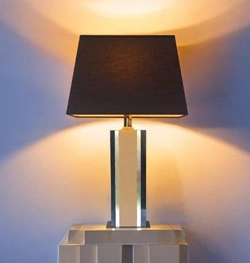 Le Dauphin - Lamp - Burlington-model - Metaal, Suède en