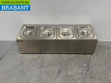 HCB RVS GN bakhouder 4 x 1/6 gastronorm GN 67 cm Horeca, Ophalen of Verzenden, Gebruikt