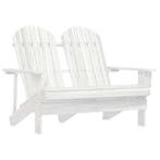 vidaXL Tuinstoel 2-zits Adirondack massief vurenhout wit, Verzenden, Nieuw, Hout