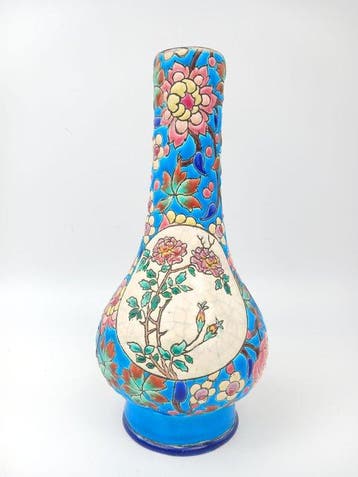 Émaux de Longwy - Vaas - Keramiek, Emaille, Antiek en Kunst, Antiek | Glas en Kristal