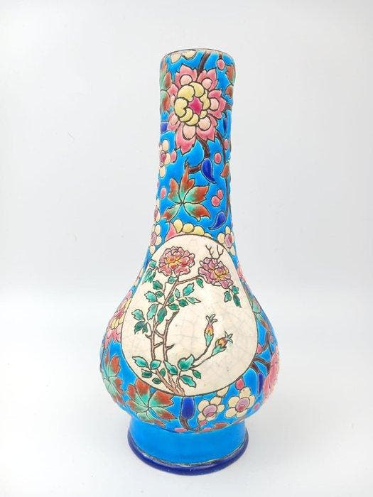 Émaux de Longwy - Vaas - Keramiek, Emaille, Antiek en Kunst, Antiek | Glas en Kristal