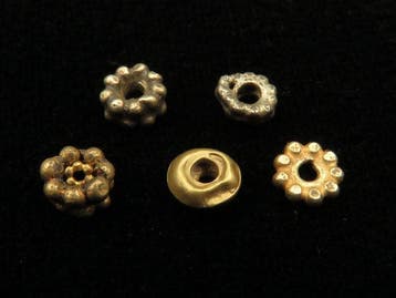 Oud-Romeins Goud decoratieve kralen (5x) - 5 mm (Zonder, Sieraden, Tassen en Uiterlijk