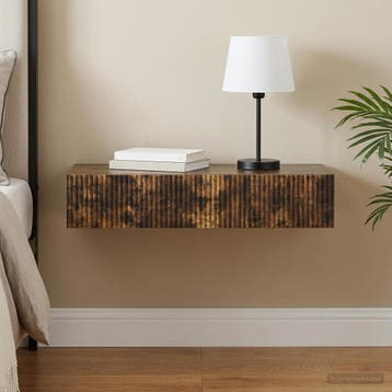 vidaXL Wandmontage Zijtafel 87,5 x 34,5 x 17 cm Bewerkt hout, Huis en Inrichting, Verzenden, Nieuw