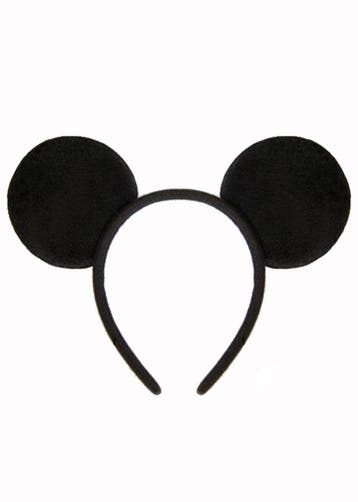 KIMU® Haarband Mouse Zwart Mickey Diadeem Muis Ronde Oren Zw, Ophalen of Verzenden, Nieuw, Carnaval, Accessoires