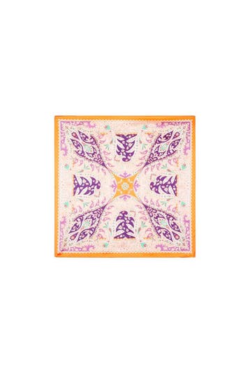 Zomersjaal met bloemenprint - oranje - casual - polyester..., Verzenden, Nieuw