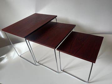 Brabantia - Dutch Mid Century Design - Set bijzettafels (3)