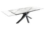 Uitschuifbare eettafel MARVELOUS 180-220-260cm wit marmer, Ophalen of Verzenden, Nieuw