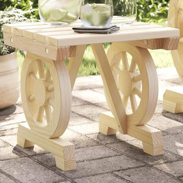 vidaXL Tuinvoetenbank 40x36,5x38,5 cm massief vurenhout, Tuin en Terras, Tuinstoelen, Verzenden, Nieuw, Hout