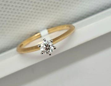 Verlovingsring - 18 karaat Geel goud, Witgoud - 0.25ct. tw.
