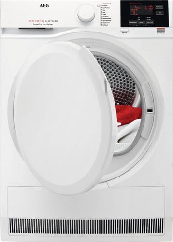 AEG T7DBN611 - Warmtepompdroger - 7 kg - 66 dB -, Ophalen of Verzenden, Zo goed als nieuw, Voorlader, 85 tot 90 cm