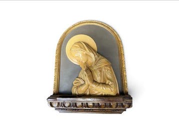 sculptuur, Virgen rezando - 47 cm - Composiet, Gips - 1920, Antiek en Kunst, Antiek | Boeken en Bijbels