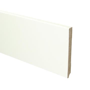 Budgetline MDF plint 120x12 V313 wit gegrond recht, Overige materialen, Verzenden, 50 tot 150 cm, Overige typen