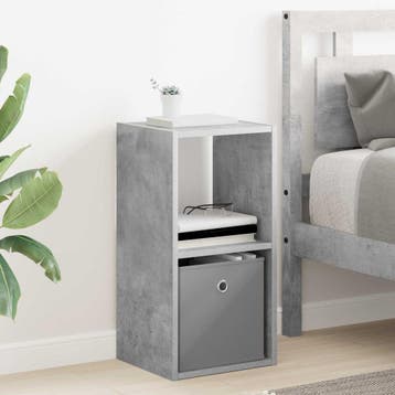 vidaXL Nachtkastje Beton Grijs 30,5 x 27 x 59,5 cm Bewerkt, Minder dan 45 cm, Verzenden, Nieuw, 55 tot 70 cm