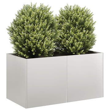 vidaXL Plantenbak 80x40x40 cm roestvrij staal, Verzenden, Nieuw, Metaal