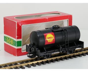 LGB 40402 Shell tankwagon, RhB Uh 8111 mit Metallrader, Gebruikt, Wagon, Ophalen of Verzenden, LGB
