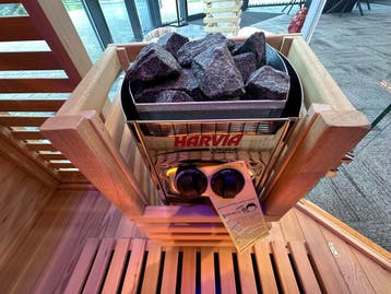 LUXE COMBI SAUNA | 4 PERSOONS | FINS + INFRAROOD | MEGA DEAL, Ophalen of Verzenden, Nieuw, Fins of Traditioneel, Complete sauna