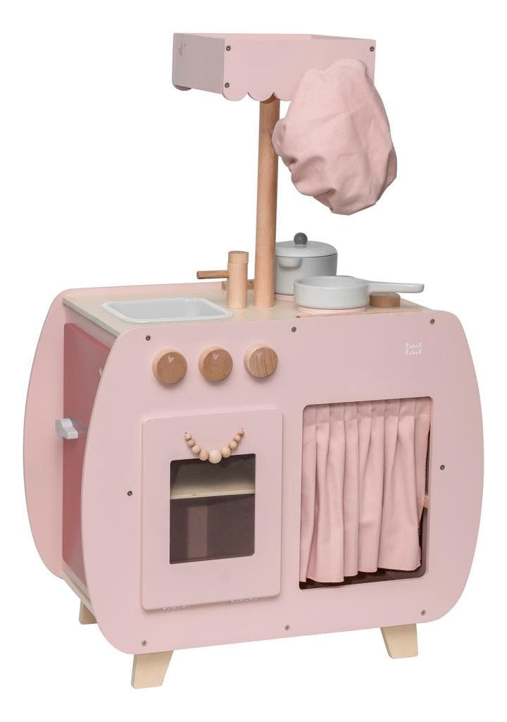 Label Label Roze Houten Bistro Keuken, Kinderen en Baby's, Speelgoed | Houten speelgoed, Nieuw, Verzenden