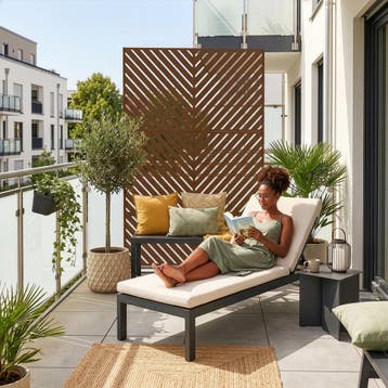 Tuinscherm Kekan 180x90x40 cm bruin casa.pro, Tuin en Terras, Tuinschermen, Verzenden, Nieuw