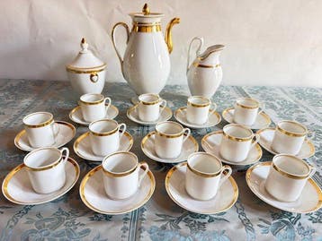 Porcelaine de Paris - Koffieservies (29) - Second Half S., Antiek en Kunst