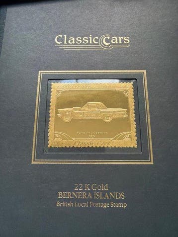 Bernera Islands. Gold medal Ford Thunderbird 1954 Classic