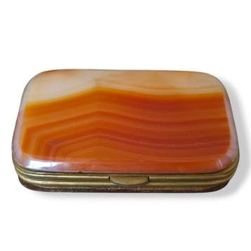 Rare Agate Coin Purse - 19th century - Portemonnee, Antiek en Kunst