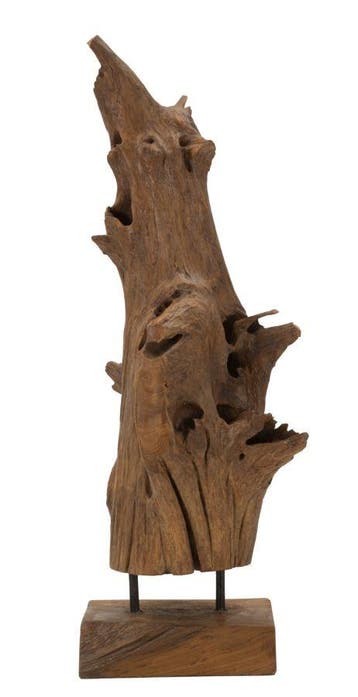 AKAR SCULPTUUR TEAK CM 23X27X64, Ophalen of Verzenden, Nieuw