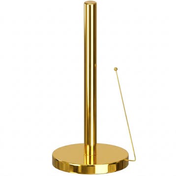 Vrijstaande keukenrolhouder met antirolarm en Glossy Gold, Nieuw