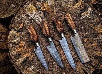Premium Hand Forged Damascus Steel wooden handles Kitchen