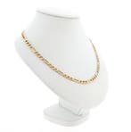 Gouden Figaro schakelketting, Ophalen of Verzenden, Gebruikt, Overige kleuren, Goud