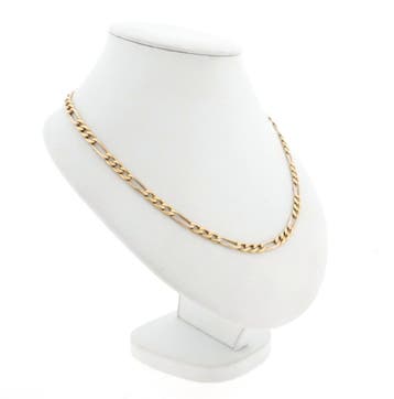 Gouden Figaro schakelketting, Sieraden, Tassen en Uiterlijk, Kettingen, Ophalen of Verzenden, Gebruikt, Goud, Goud