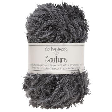Go Handmade Couture - 17402 Dark Grey - Harig Pluchegaren, Ophalen of Verzenden, Nieuw