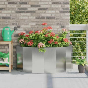 vidaXL Plantenbak Zilver 120 x 60 x 50 cm Gegalvaniseerd, Verzenden, Nieuw, Metaal, 60 tot 100 cm