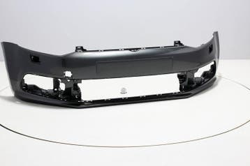 Voorbumper +Koplampsproeiers Volkswagen Polo 6C PEPPERGREY (, Nieuw, Ophalen of Verzenden, Bumper, Volkswagen
