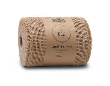 Jute band naturel soft open structuur 15 cm rol 10 meter, Ophalen of Verzenden, Nieuw