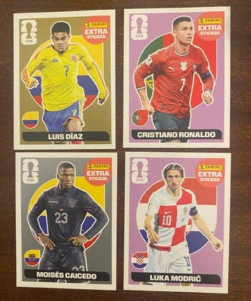 2026 Panini World Cup Stickers Cristiano Ronaldo, Luis Díaz, Nieuw