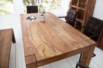 Massief houten eettafel MAKASSAR 200cm bruin sheesham,, Ophalen of Verzenden, Nieuw