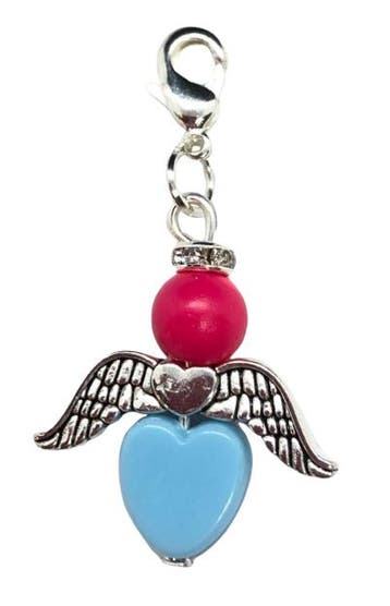 Geluksengeltje met hartje en clip on sluiting hart (Bedels), Hobby en Vrije tijd, Kralen en Sieraden maken, Ophalen of Verzenden