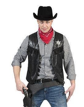 Cowboy Vest zwart volwassen, Ophalen of Verzenden, Nieuw