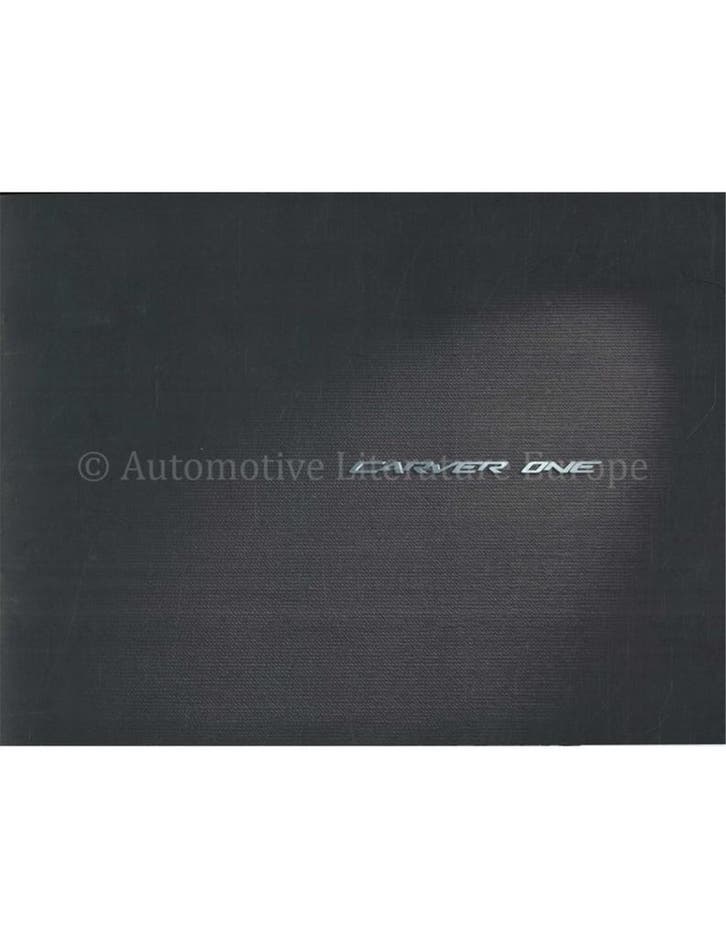 2006 CARVER ONE BROCHURE ENGELS, Boeken, Auto's | Folders en Tijdschriften, Chevrolet