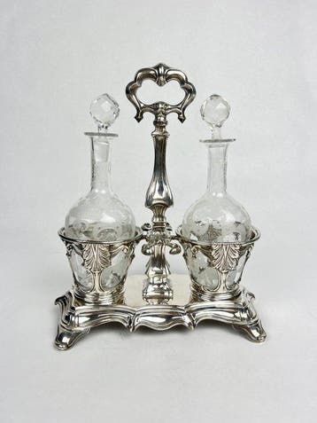Alphonse Debain - Olie-en-azijnstelletje - Art Nouveau -