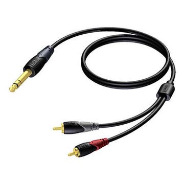 Tulp naar jack 6.35 mm kabel | M  M | Procab | CLA719 | 1.5, Verzenden, Nieuw