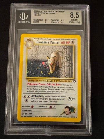 Pokémon - 1 Graded card - Beckett 8.5 - WOTC - Gym Challenge, Nieuw