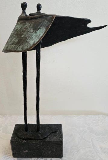 Corry Ammerlaan - Beeld, Gesigneerd beeld - 30.5 cm - Brons,, Antiek en Kunst
