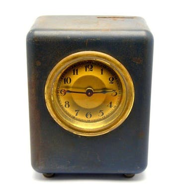Vintage alarmtafelklok met geïntegreerde spaarpot - Jgeha -